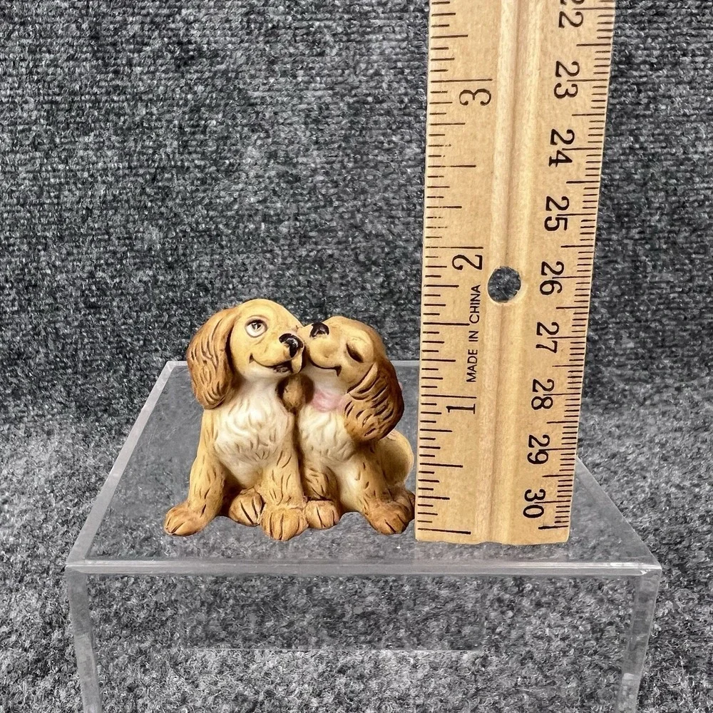 George Good Cocker Spaniel Puppy Dogs Figurine Miniature 1986 Fabrizio Blonde 2